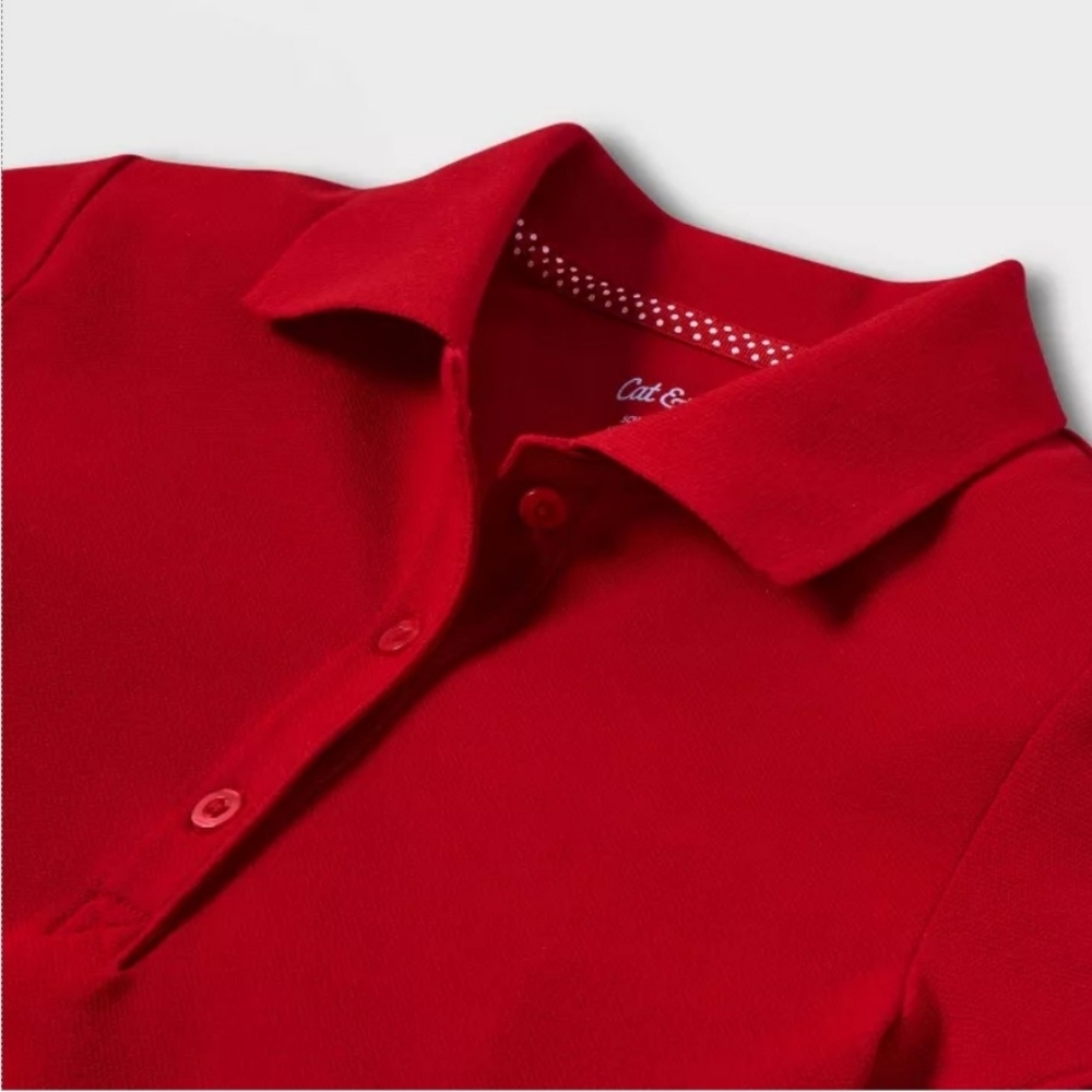 Red girl uniform polo